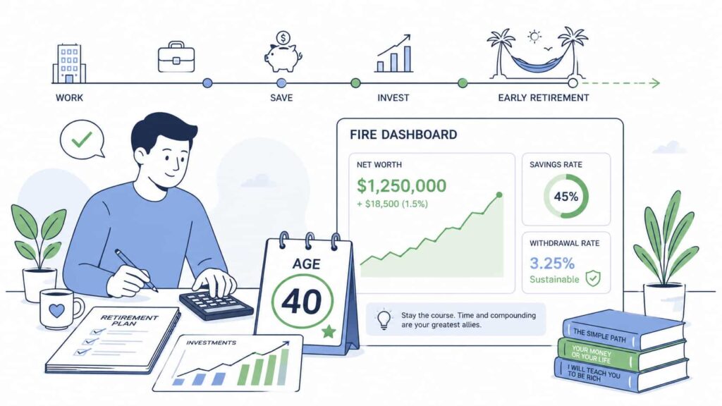 FIRE 조기 은퇴 자금 계산｜40대에 은퇴하려면 얼마 필요?
