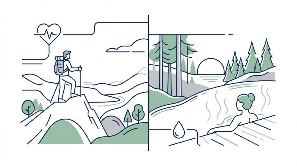 스파 호캉스와 등산 코스를 섞은 건강 여행 플랜
