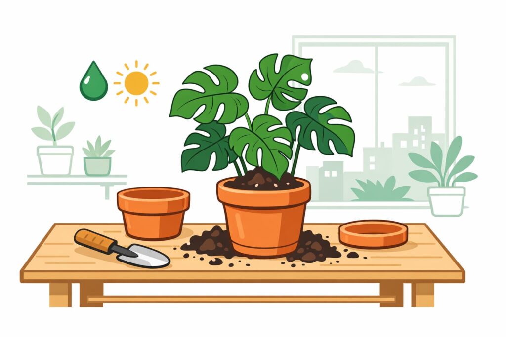 실내 식물 관리
