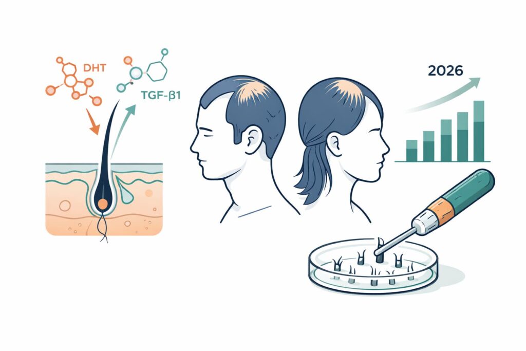 현대 탈모증 완벽 가이드 2026 | 기전·치료법·글로벌 시장 분석
